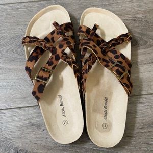 NWOT- Cheetah print sandals